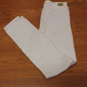 Paige Skyline Ankle Peg White Skinny Jeans 28